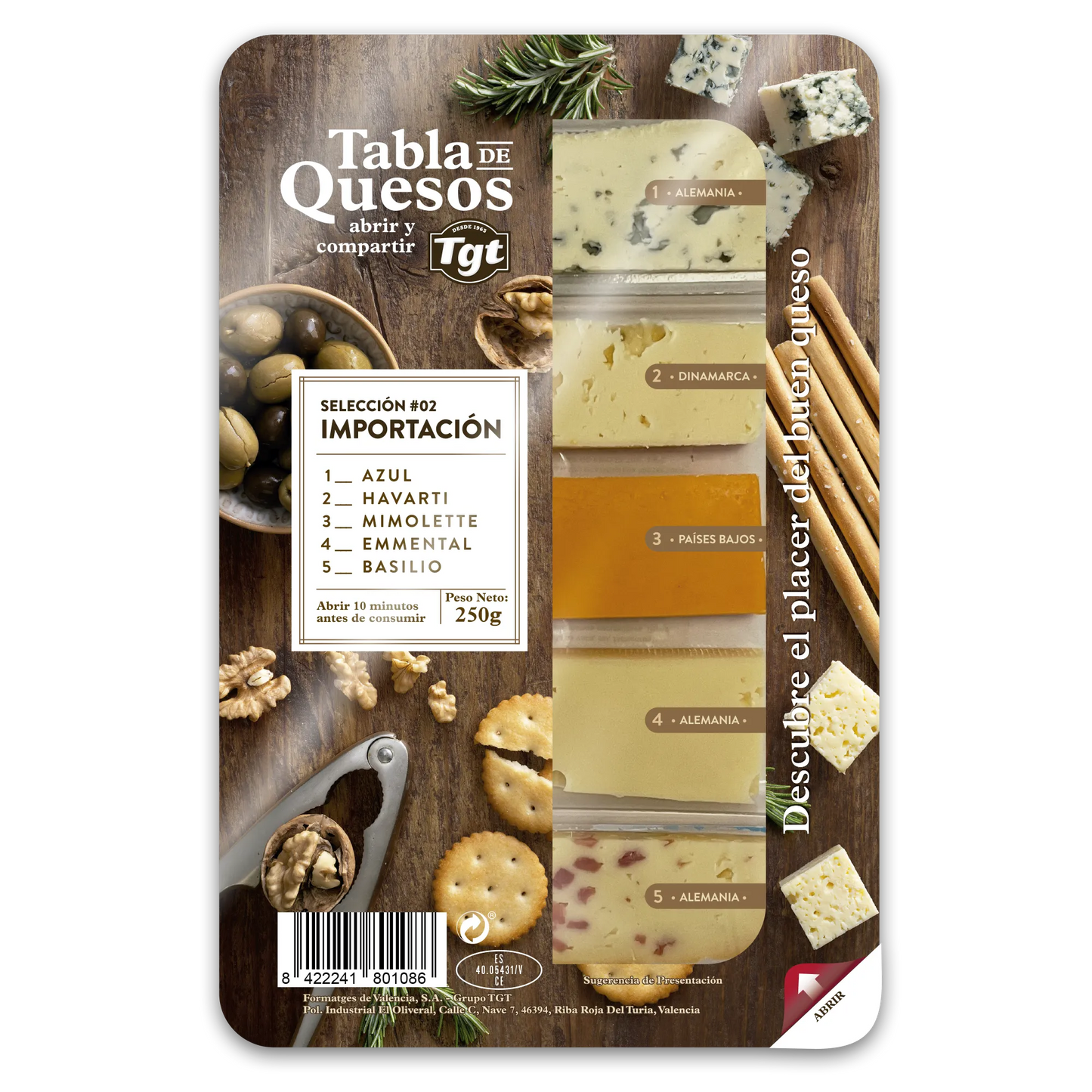 Tabla quesos importacion