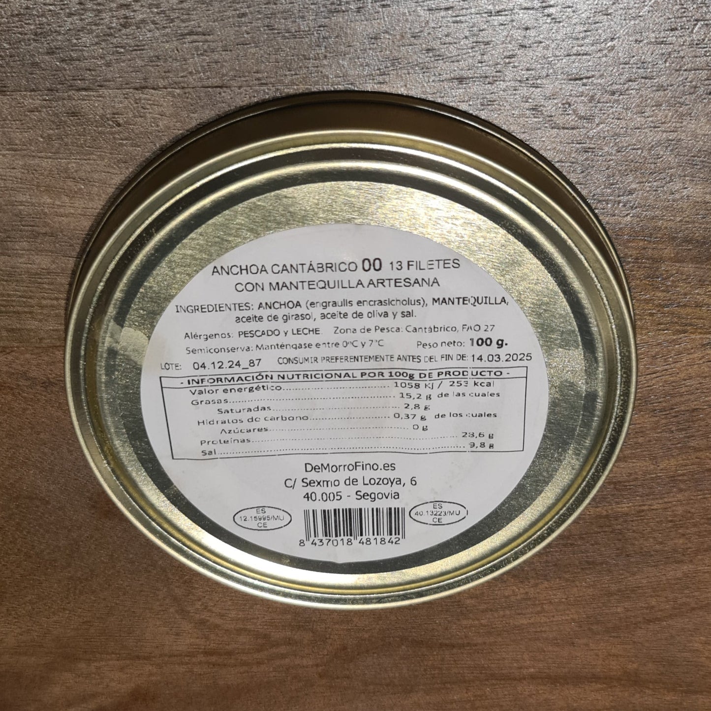 ANCHOA MORROFINO 00 MANTEQUILLA